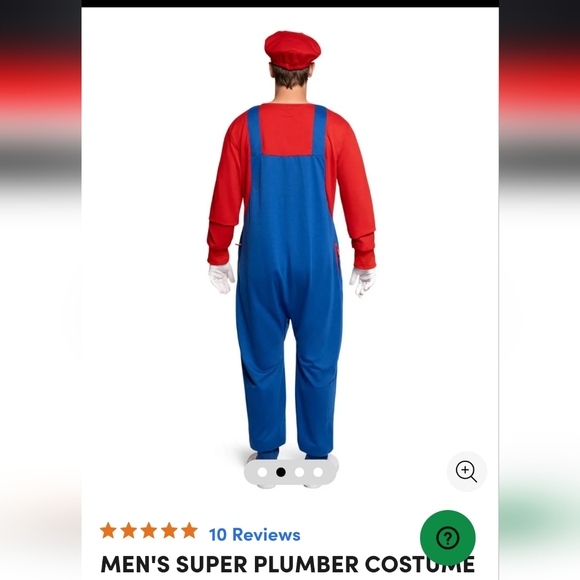 Tipsy Elves Men's Super Plummer Men's One Piece Costume Sz-M - Picture 3 of 13